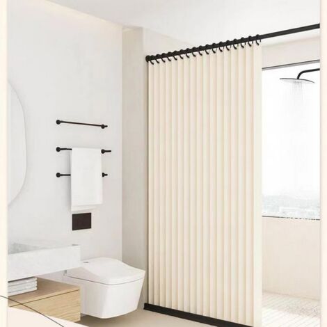 Rideau de douche épais et imperméable, fermeture magnétique rapide, 180 x 200 cm, idéal pour la salle de bain, le salon et la chambre.