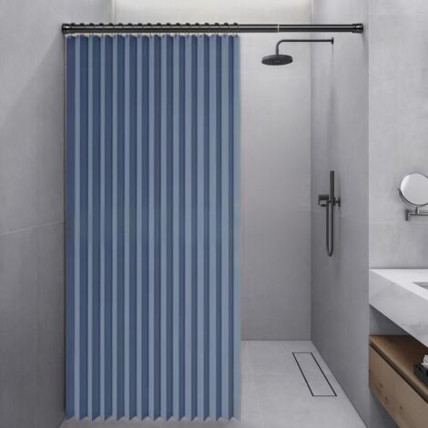 Rideau de douche épais et imperméable, fermeture magnétique rapide, 120 x 200 cm, idéal pour la salle de bain, le salon et la chambre.