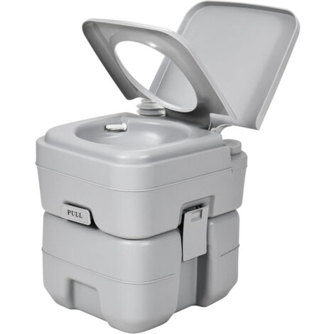 AUTRUCKER Toilettes à chasse d'eau de 5,2gal-capables de supporter un poids de 330lbs,toilettes/urinoir de voyage conçus pour le camping,les camping-cars (1/5)