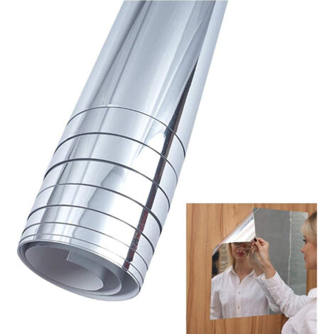 AUTRUCKER Miroir flexible grand format, autocollants miroir, stickers muraux, décoration murale, autocollants muraux miroir auto-adhésifs.50x100cm