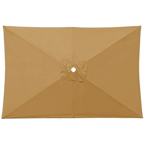 AUTRUCKER Toile de rechange pour parasol rectangulaire, toile de rechange pour parasol de terrasse, toile de rechange, kaki, 2 x 3 mètres