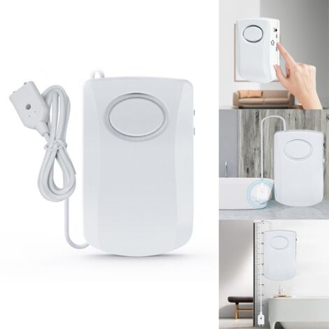 AUTRUCKER Détecteur de fuites d'eau Wi-Fi pour maison connectée,alarme de niveau d'eau,équipé d'un câble de détection et d'une notification à distance