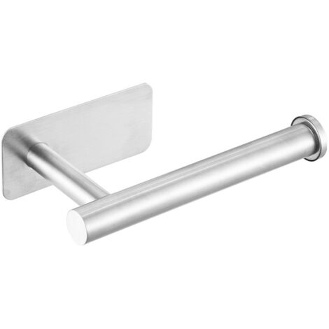 AUTRUCKER Porte-papier toilette mural, porte-serviettes en papier sans perforation, base carrée adhésive [argent 16cm] porte-serviettes en papier (1/4)