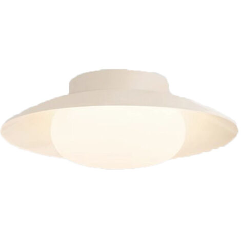 AUTRUCKER Petit plafonnier à intensité variable, style médiéval-moderne, plafonnier rétro en forme de bol, 220V, 35cm, blanc laiteux, lumière tricolore