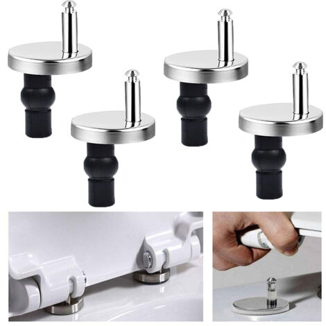 4 pièces de vis de fixation de siège de toilette, charnières d'abattant de toilette, accessoires de fixation de toilette