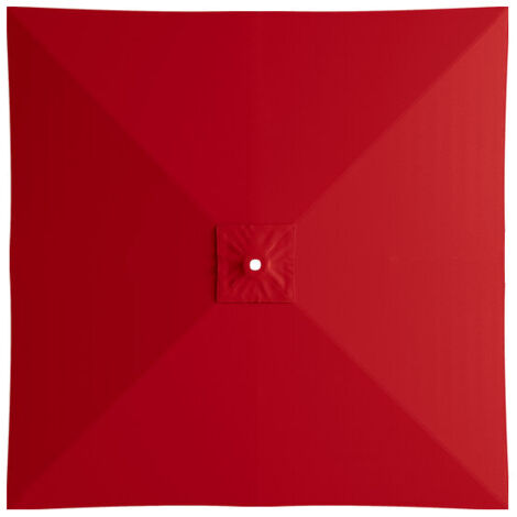 Auvent de remplacement pour parasol de terrasse 200 x 200 cm- 4 bras - Capuchon supérieur de remplacement pour parasol de marché - Protection UV,Rouge