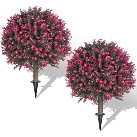 Ensemble de deux plantes artificielles réalistes, verdure synthétique résistante aux UV, fleurs décoratives artificielles (1/5)