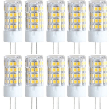 AUTRUCKER 10pc Ampoule compacte à incandescence, type maïs, à haute luminosité et basse consommation, culot à double broche, G4-5W, lumière neutre