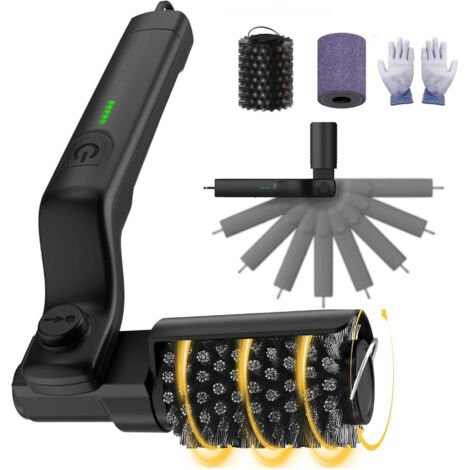 Brosse électrique pour barbecue,brosse de nettoyage,brosse à graisse robuste,rotative,rechargeable,trois niveaux de puissance,pour barbecue (1/5)