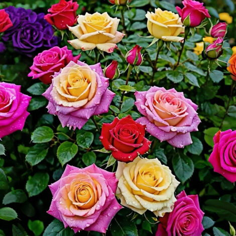 600 graines de rosiers, graines de fleurs vivaces d'extérieur, graines de fleurs vivaces à planter, taux de germination élevé (1/5)
