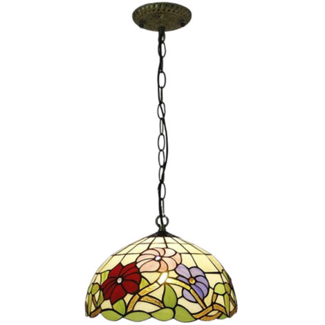 LEDANDER Lustre rétro européen de luxe de 30 cm, plafonnier rétro 9 W, lumière chaude, culot E27 (220 V), idéal pour la décoration de la salle à manger, du salon, de la chambre ou de la cuisine. (1/5)