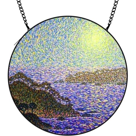 9 cm Attrape-soleil fleurs sauvages abeille papillon en verre coloré, panneau décoratif, cadeau femme (1/5)
