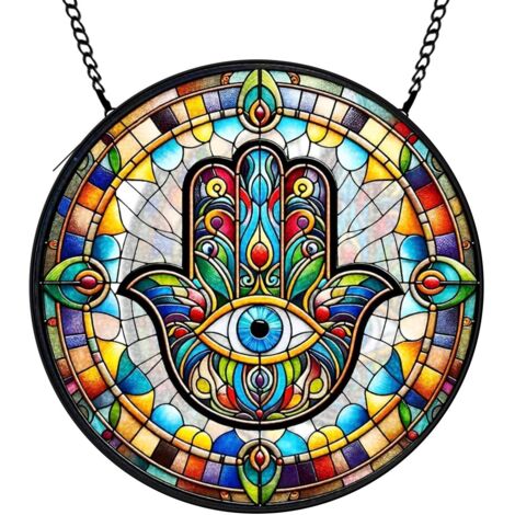 9 cm Attrape-soleil vitrail fleurs oiseaux abeille, décoration suspendue maison, cadeau Noël femme (1/5)