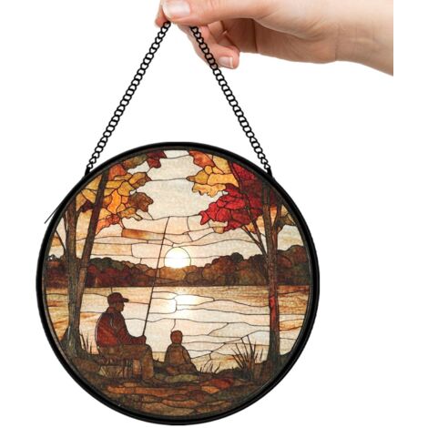 9 cm Attrape-soleil fleurs oiseaux abeille en verre coloré, décoration murale élégante, cadeau femme (1/5)