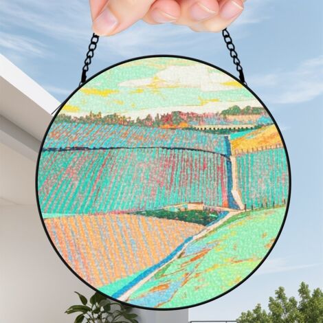 9 cm Attrape-soleil vitrail fleurs sauvages papillon abeille, décoration intérieure, cadeau anniversaire (1/5)