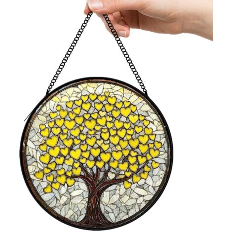 9 cm Attrape-soleil floral oiseaux papillons en verre, décoration intérieure maison, cadeau femme (1/5)