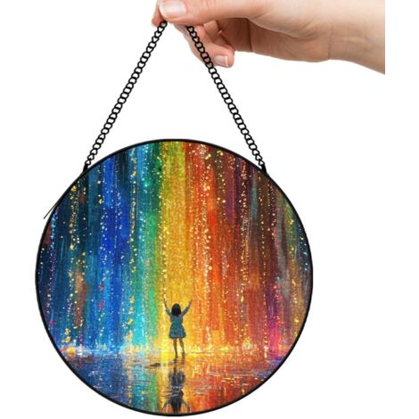 9 cm Attrape-soleil fleurs oiseaux abeille, décoration vitrail maison, cadeau maman (1/5)