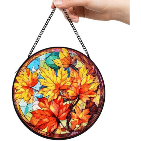 9 cm Attrape-soleil fleurs oiseaux abeille en verre coloré, décoration maison intérieure, cadeau femme (1/5)