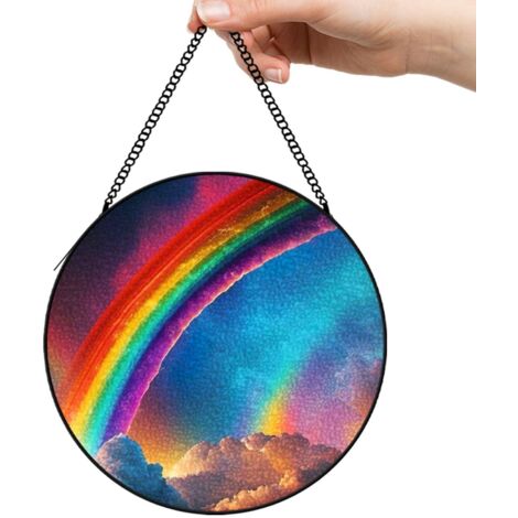 9 cm Attrape-soleil vitrail fleurs oiseaux abeille, décoration maison lumineuse, cadeau maman (1/5)