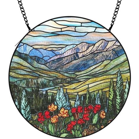 30 cmAttrape-soleil vitrail fleurs sauvages papillons abeilles, panneau mural décoratif, cadeau femme (1/5)