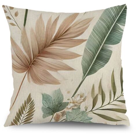 Housses de coussin style ferme printanier, décoration florale pour salon chambre jardin,40×40cm (1/5)