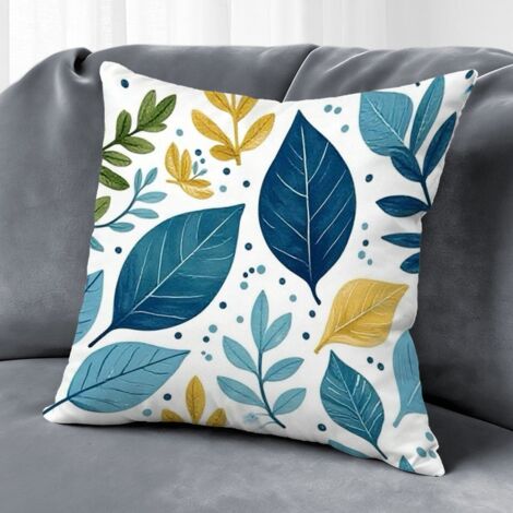 Housse de coussin fleurs naturelles, décoration intérieure élégante,40×40cm