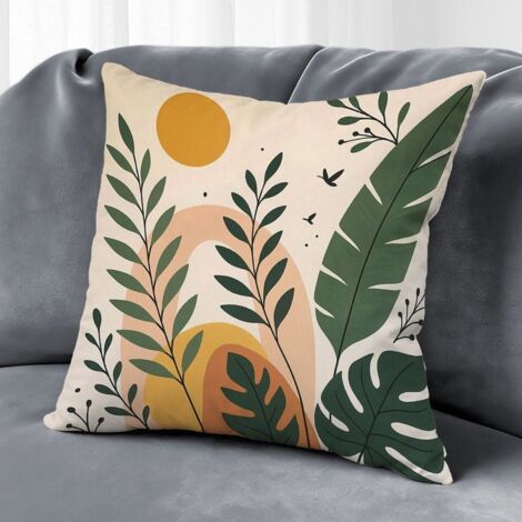 Housse de coussin fleurs décoratives, style ferme pour maison intérieur extérieur,50×50cm