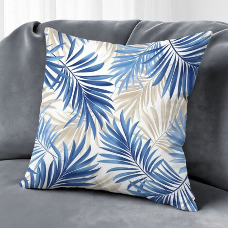 Housse de coussin fleurs naturelles, décoration salon chambre,50×50cm