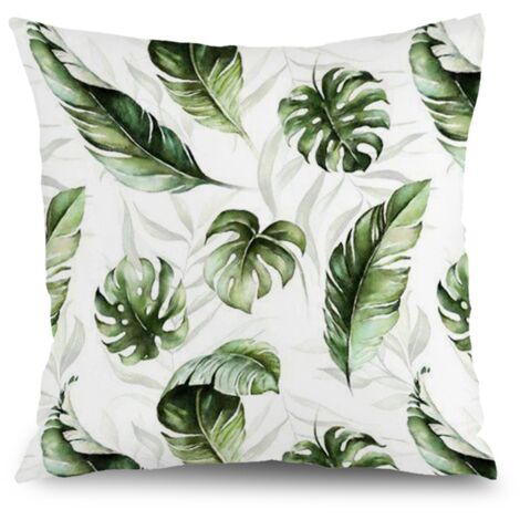 Housses de coussin fleurs naturelles, décoration salon jardin,50×50cm (1/5)