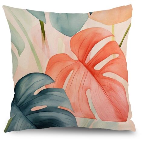 Housse de coussin patio floral, style ferme pour chaise banc,40×40cm (1/5)