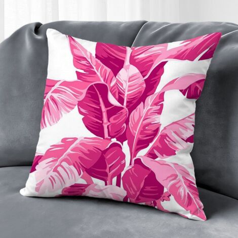 Housse de coussin plantes papillons, décoration intérieur maison,40×40cm (1/5)