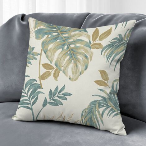 Housse de coussin plantes papillons, décoration canapé rustique,40×40cm