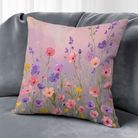 Housse de coussin floral papillon, décoration intérieur maison,40×40cm (1/5)