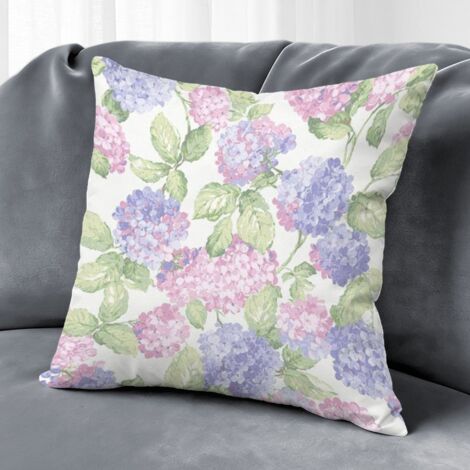 Housse de coussin feuilles vertes papillon, décoration salon intérieur,40×40cm (1/5)
