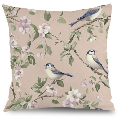 Housse de coussin plantes coton floral, décoration canapé intérieur,50×50cm (1/5)