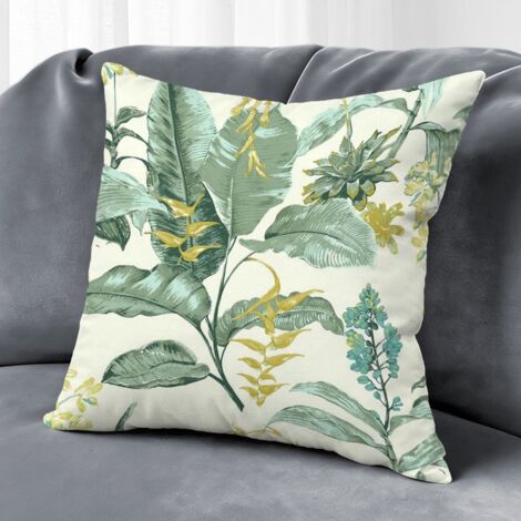 Housse de coussin fleurs papillons printemps été, décoration salon élégant,50×50cm
