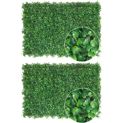 2 murs de fond de porte en gazon artificiel, plantes artificielles, mur végétal, Milan, 60 x 40 cm