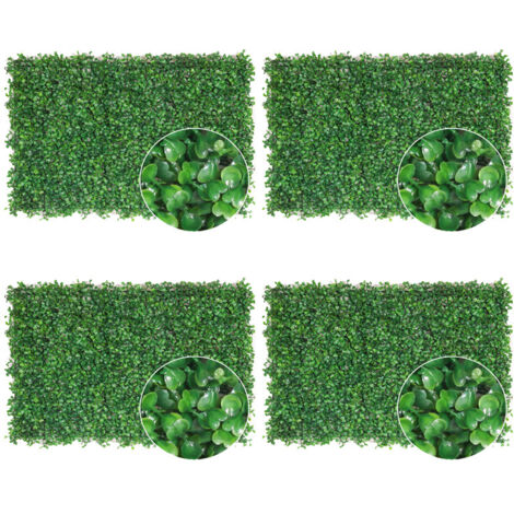 4 murs décoratifs en gazon artificiel, mini mur végétal artificiel, décoration murale, Milan, 60 x 40 cm