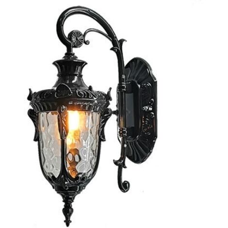 Applique murale pour porte d'entrée et balcon, lampe de cour pour villa, lampe de porche d'extérieur (ampoule tricolore 12 W) (1/5)
