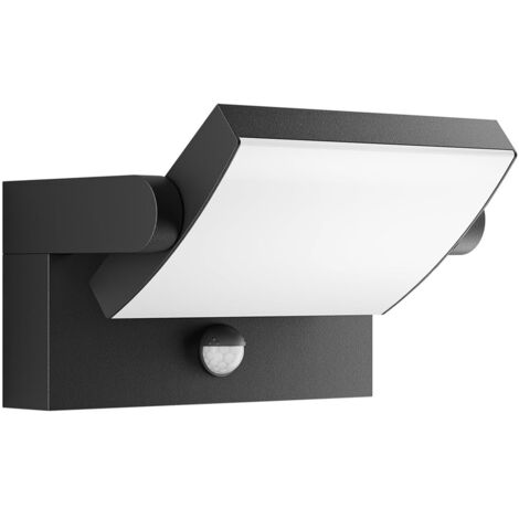 SIENTICE Projecteur mural extérieur, éclairage à détecteur de mouvement, lumière LED, orientable, étanche IP54, lumière blanche, structure en aluminium. (1/5)