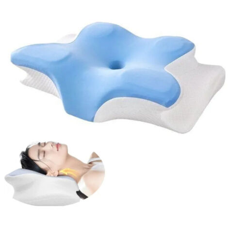 LEDANDER Oreiller cervical de soutien ultime : Oreiller cervical profilé en mousse à mémoire de forme pour soulager la douleur, conception ergonomique pour les personnes dormant sur le côté ou sur le (1/5)