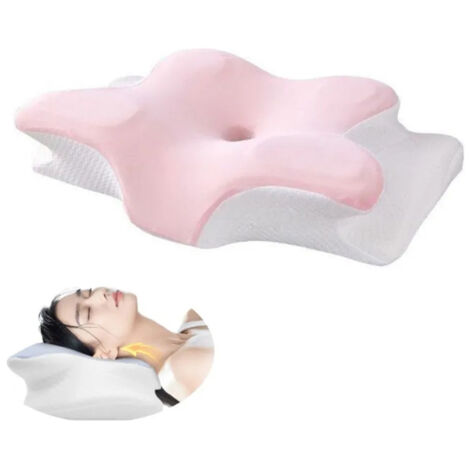 LEDANDER Oreiller cervical ergonomique haut de gamme pour soulager les douleurs cervicales, épouse la courbe du cou, convient pour dormir sur le côté, sur le dos et sur le ventre, oreiller orthopédiqu (1/5)