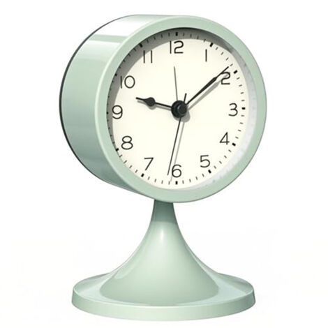 LEDANDER Réveil analogique rétro – Horloge de bureau à quartz silencieuse (sans tic-tac), avec fonction répétition et rétroéclairage – Fonctionne sur piles – Idéal pour chambre, table de chevet, burea (1/5)
