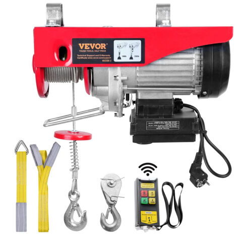 LEDANDER Palan électrique sans fil 1000 kg,treuil robuste à câble en acier, appareil de levage électrique 220 V avec double frein de sécurité et fin de course (1/5)