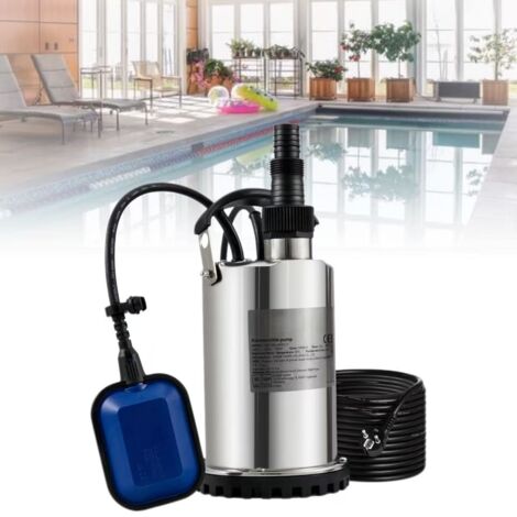 Pompe à eaux usées de piscine 550W, pompe de purification d'eau submersible, pour piscines, sous-sols, spas, cordon d'alimentation de 10 mètres. (1/5)