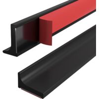 LEDANDER Barrage de seuil de douche pliable 2m, stoppeur auto-adhésif, dosseret de douche en silicone pour cuisine