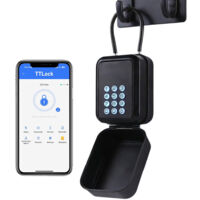 LEDANDER Boîtier à clés intelligent avec application mobile, déverrouillage Bluetooth intelligent/gestion par application mobile, plusieurs modes de mot de passe, serrure à combinaison