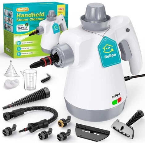 Nettoyeur Vapeur Portatif 1050W, Nettoyage Haute Température – 100% Sans Chimie Désinfection, Appareil Multifonction pour Cuisine, Salle de Bain, Voiture, Sols et Tissus