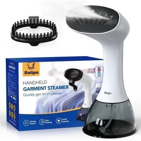 Défroisseur Vapeur,1640W Fer à repasser portable haute puissance pour la maison, le bureau, le voyage, réservoir d'eau de grande capacité de 400ML, Voyage Vapeur Steamer,Blanc