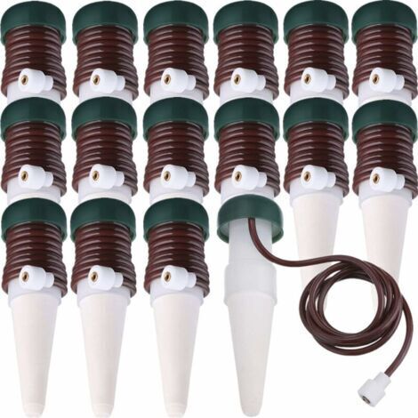 Arrosage Stakes Automatique Système d'Arrosage, Irrigation par Égouttement Automatique de Plante Libération Lente pour Plantes d'Intérieur ou d'Extérieur (Pack de 16) (1/5)